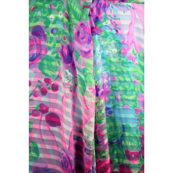 Vintage 1970s Floral Print Midi Long Sleeve Shirt Dress Coco California Medium - Picture 4 of 10